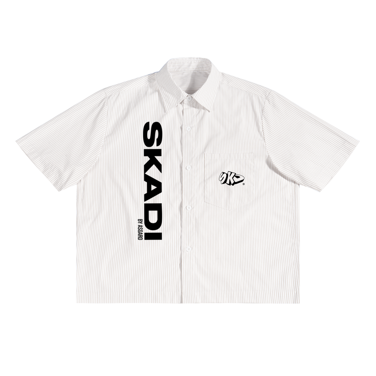 Oversized Vertical Stripe Boxy Shirt